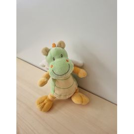 Doudou Dragon Vert Jaune Nicotoy