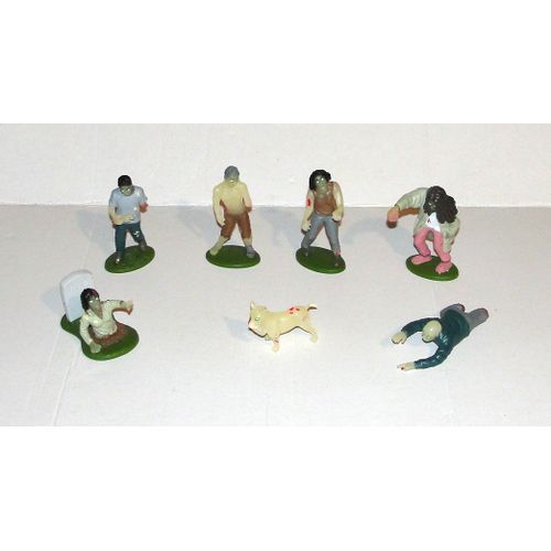 Figurine Halloween Zombies Morts Vivants Luminescent - Lot 7 Personnages Accoutrements