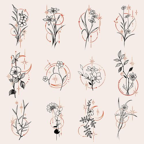 Tatouages Temporaires Réalistes, 12 Feuilles Citations Inspirantes Mots Tatouage Ephemere Femme Ligne D'encre Fleurs, Lettres Mots Lignes Tatouages Autocollant Cou Bras Cheville 