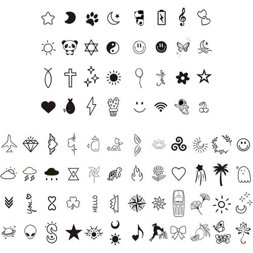 10 Feuilles Autocollant De Tatouage Temporaire Petits Faux Tatouages Pour Femmes Cou Petit Visage Bohème Faux Tatouage Autocollant Imperméable Temporaire Tatouage Peau Colorée Pour Femmes 