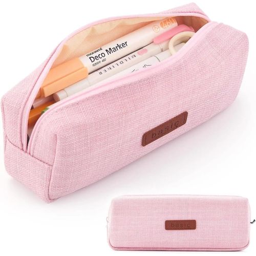 Trousse Scolaire Pastel, Trousse Feutres Grande Capacité, Grande Trousse Scolaire, Grande Capacité Avec Multifonction Trousses Pastel Pour Enfant Étudiants Adultes Organiseur(Rose)