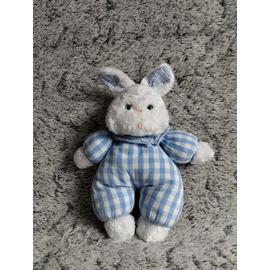 Peluche Doudou Elephant BABAR gris vert AJENA Nounours H 24 cm