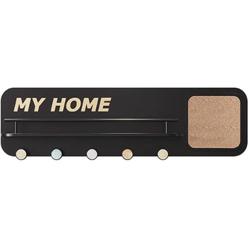 Patère Porte-Manteau Mural Moderne Avec Étagère, Porte-Chapeau En Métal, Étagère D'entrée Créative, Support De Laisse Pour Chien, Panneau My Home, Étagère Flottante Serviettes