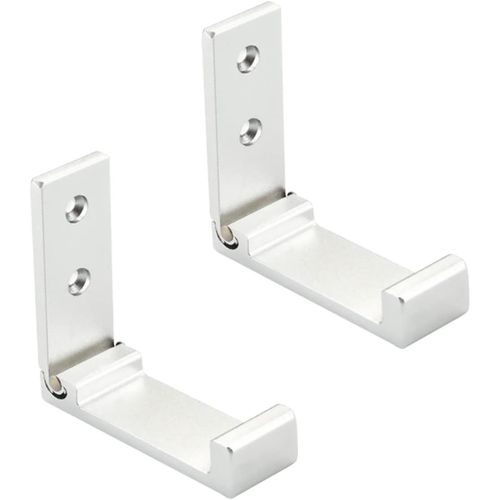 2 Pièces Patère Cintre Pliable Support Mural Pliable Support Mural Pour Casque Crochet À Serviette Simple Muraux Pliables Cintre Pliant Décorer Plier Individuel Aluminium