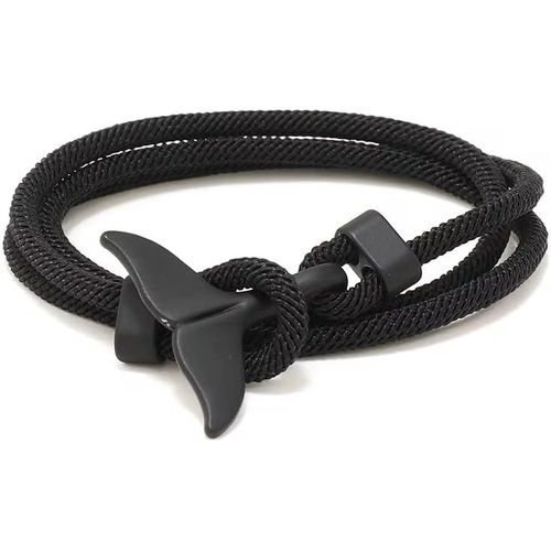 Aninu Bracelet Baleine Avec Suivi Gps Orca,Bracelet De Surfeur Avec Pendentif En Forme De Nageoire De Baleine Comme Pendentif,Bracelet En Tissu Enroulé,Cadeau Parfait Pour Les Femmes Et Les Hommes