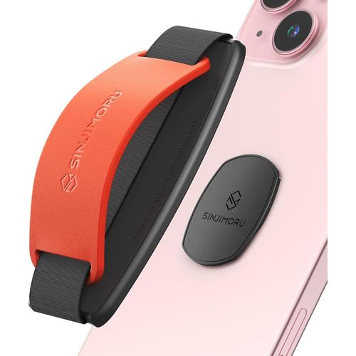 Poignée Élastique Et Support De Téléphone Amovible,Support De Téléphone Portable Compatible Avec La Charge Sans Fil,Pour Iphone Et Android. Sinji Mount S-Grip,Mandarine