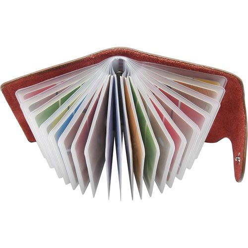 Porte Cartes De Crédit Femmes Homme Cuir-20 Fentes