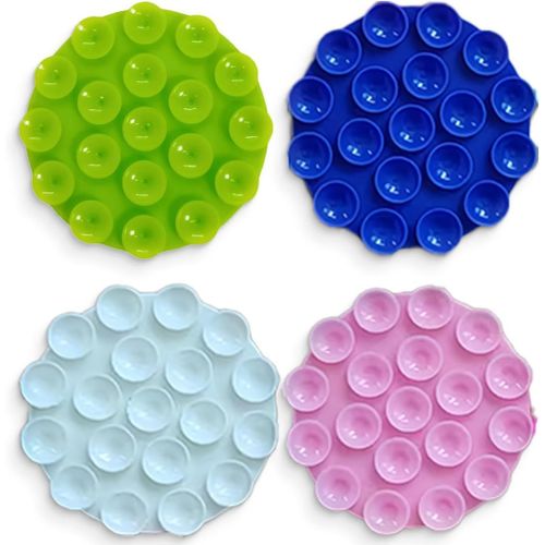 4 Pcs Ventouses En Silicone,Ventouse Double Face En Silicone,Support De Téléphone Antidérapant,Mains Libres,Pour Tous Les Modèles De Téléphones