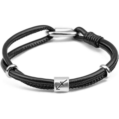 Gourmette Homme Signe Du Zodiaque Bracelet Sagittaire Bracelet Simple Bracelet Noir Bracelet En Cuir Tressé Trombone Boucle Charme Bijoux Pour Femmes Hommes Cadeau