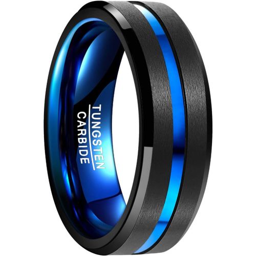 Bague Homme/Femme En Tungstène 8mm,Bague Anneau De Mariage/Fiançailles/D'amitié/Bague De Qualité Multicolore Bijoux De Mode,Taille 47(15.0)-80(25.5)