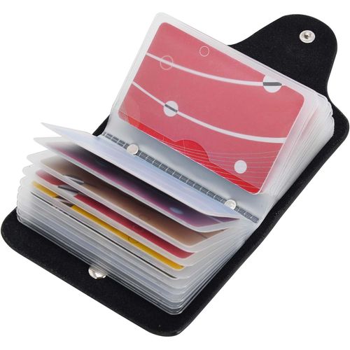 Porte Cartes De Crédit Femme Homme Cuir-20 Fentes