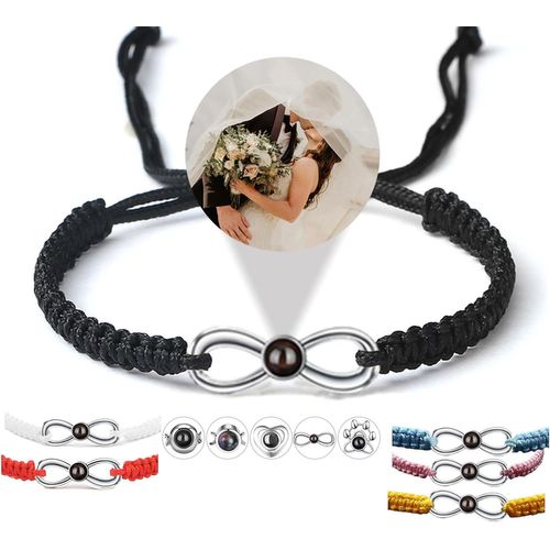 Bracelet Avec Photo D'amour En Argent Sterling 925-Bracelet De Projection Personnalisé Avec Photo-Pendentif En Forme De C?ur-Cadeau Pour Femme,Maman,Fille,S?ur,Homme,Anniversaire