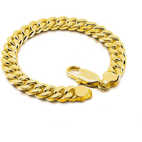Bracelet Cubain Massif Largeur 8mm 10mm Lisse Texturé En 925 Argent Pour Homme,7"" À 10"" Gourmette Chaîne Maillons Cubaine Rock Punk Hip Pop Miami Cadeau Bijoux