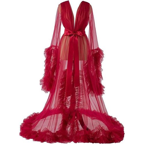 Robe De Mariée Longue En Tulle Pour Femme, Sous-Vêtements De Maternité, Peignoir Pour Photo De Mariage De Rêve, Robe Du Matin