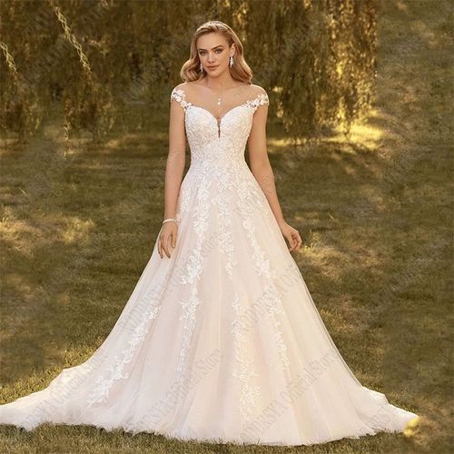 Main Wedding Dresses V-Neck Backless Evening Gowns White Elegant Women's Banquet Party Gowns Dresses