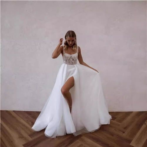 Mori Light Wedding Bride Dream Welcome Out Door Veil Temperament Split High-End Light Luxury Dresses