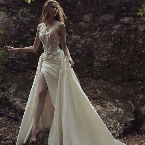 Vintage Bustier Étonnante Sexy Dos Nu Slim Mince Forêt Mariage Robe De Pelouse Voyage Léger Mariage Femmes