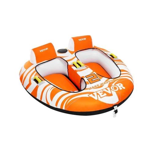 Bouée Tractée Gonflable Pour Tubing Bateaux-Vevor-Bouée De Jeux Aquatiques Pour 2 Personnes Avec 2 Cockpits-Charge De 154 Kg