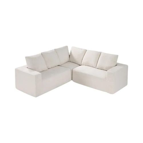 Canapé Sectionnel Modulaire-Vevor-Siège Profond-Canapé Modulaire En Forme De L Avec Coussin-Beige