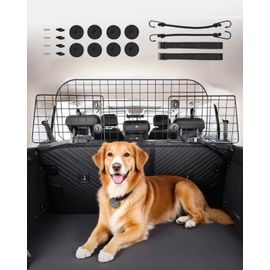 Barrière De Voiture Pour Chien Réglable-Vevor-Grille De Séparation Voiture-90-153,9 Cm-Pour Siège Arrière