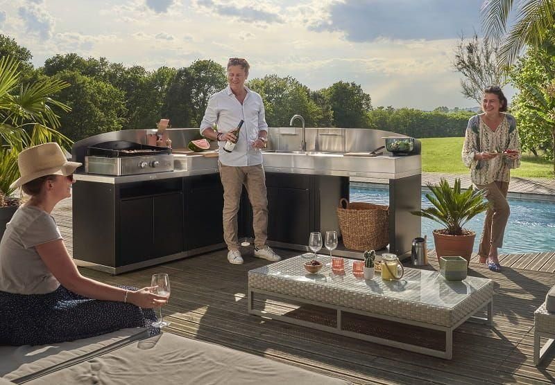 Cuisine Ext�rieure D'angle Le Marquier 5 Modules - Duo - 8