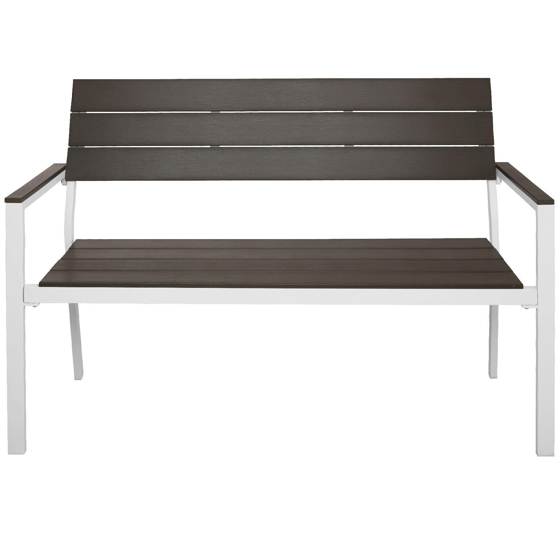 Banc De Jardin Line - Gris Clair/Blanc - 2