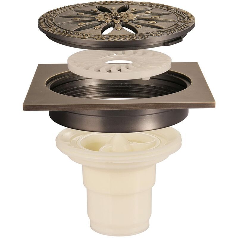 Caniveau de douche en laiton, grille de douche de salle de b... - 3