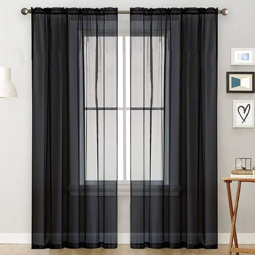 Rideaux Transparents De Salon Rideaux De Fenêtre De Poche De Tringle Rideaux De Voile Semi-Transparents De Chambre À Coucher Rideaux Transparents