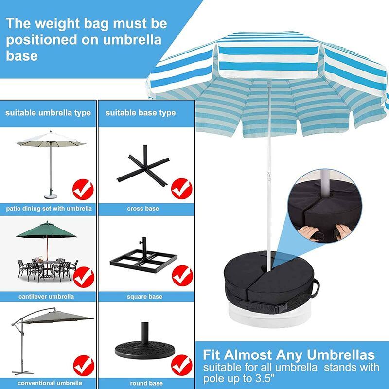Sac de poids de base de parapluie ? Jusqu' 40 kg, poids de ... - 2
