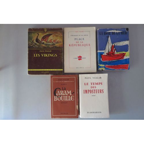 Lot De 5 Livres " Romans Et Recit " (Anciens Tirages ) / Paul Vialar / Diverses Éditions