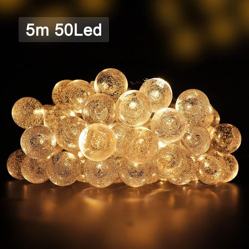 Extrastar Guirlande Lumineuse, 5m 50 Piles Globe Led Guirlandes Lumineuses D'intérieur, Blanc Chaud, Décoration Intérieure Salon Chambre Bureau Balcon, Lot De 2