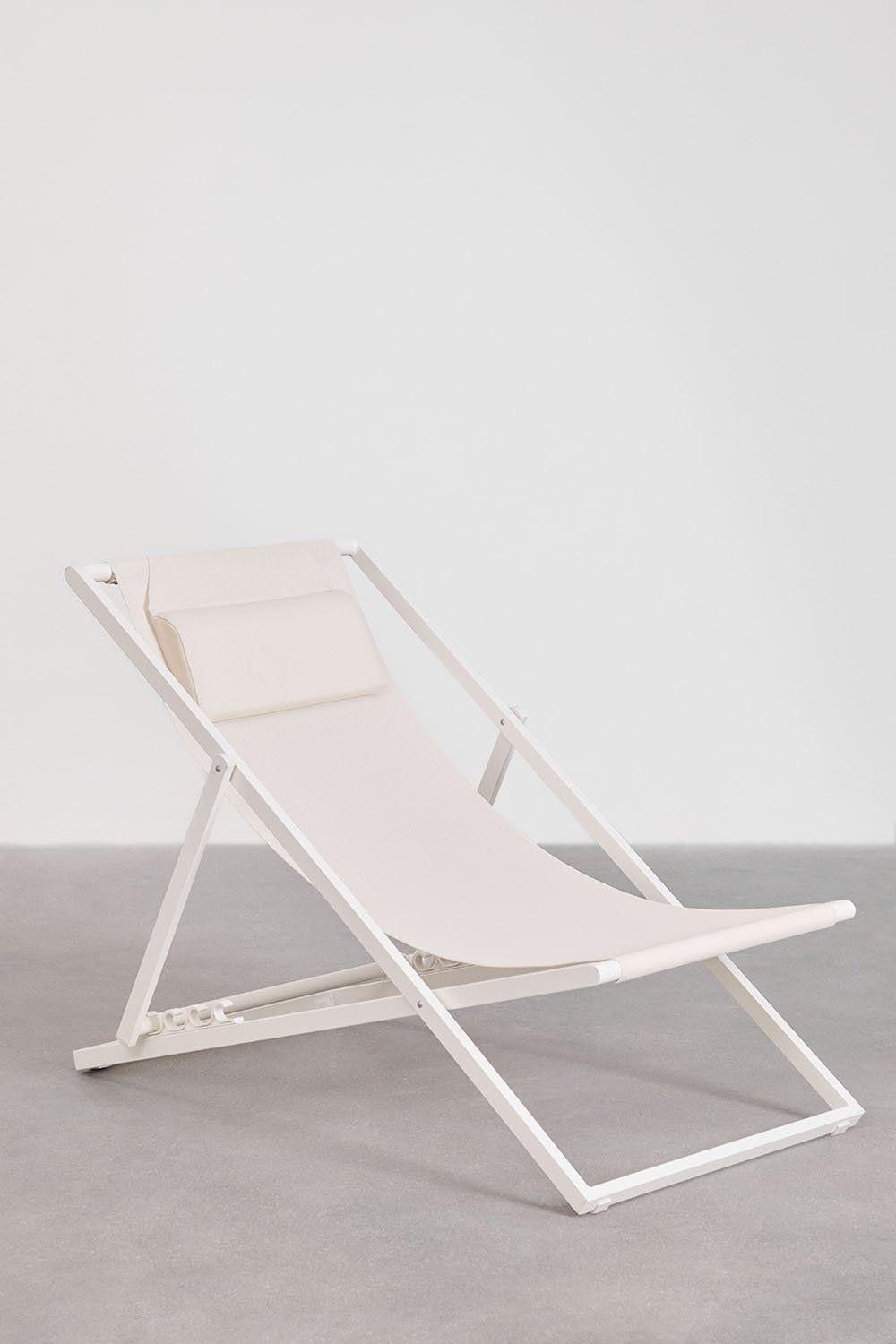 Hamac Pliant Jensy Avec Coussin En Acier Blanc - 3