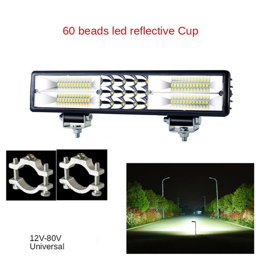 Lampe De Travail Led Pour Moto Et Véhicule Électrique,Lumière De Soleil Super Lumineuse,Lampe Tricycle,Absorbe Ouissement,Quatre Roues,Budgétaire De Voiture,12v-80v,2 Pièces - Type 2x 60 Beads A