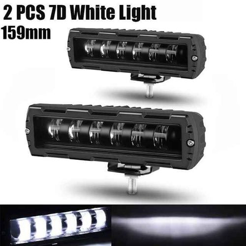 Barre Lumineuse Led Avec Lentille,Faisceau Pour Conduite Tout-Terrain,Feux Antibrouillard Pour 4x4 Niva Lada,Atv,Suv,Camion,Tracteur,Puissance De 12v À 24 V,6 Pouces,6d - Type 2pcs 7d