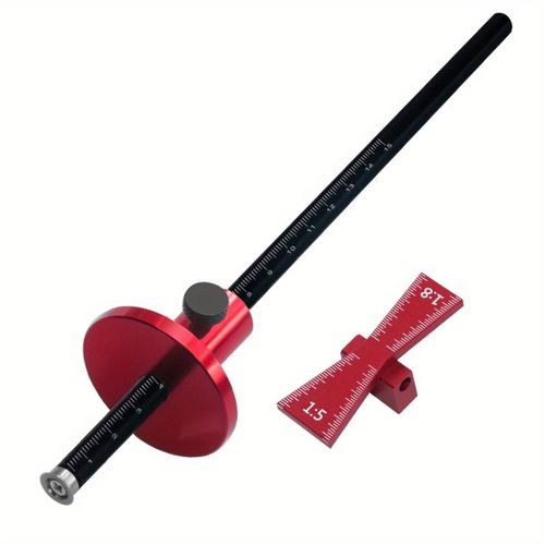Coupe-roue à roulement pour bois tendre,règle d'échelle en pouces/mm,jauge de marquage,gabarit en queue d'aronde,1:5 1:8,délit de guidage,outil de traçage en alliage - Type 2Pcs Kit