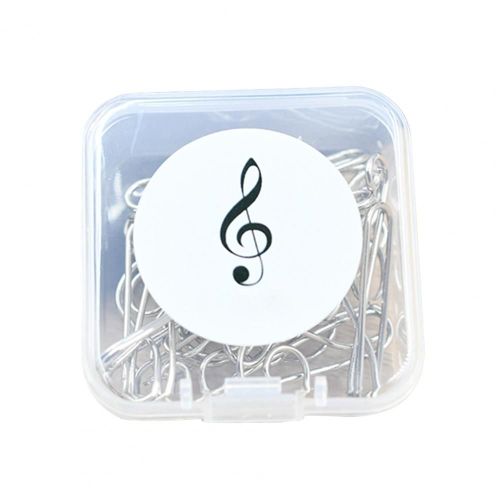 Épingles À Billets En Papier De Qualité Supérieure,Forme De Symboles De Musique,Lisse,Utile,Durable,Degré De Rouille - Type Silver