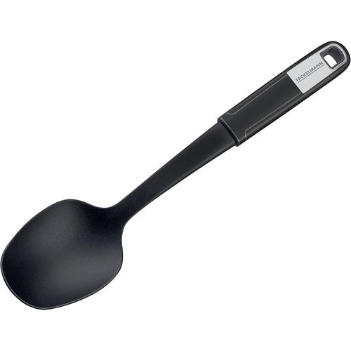 Sense Cuillère De Service 31cm Avec Manche En Plastique Antidérapant Soft Touch Pour Casseroles Et Casseroles(Couleur Argent/Noir)
