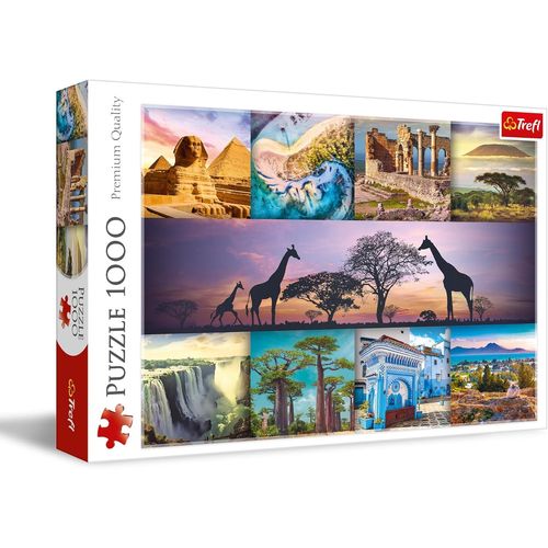 - Collage : Afrique-Puzzle 1000 Pièces-Puzzle Diy Avec Symboles Du Continent Africain,Divertissement Créatif,Loisir,Puzzle Classiques Pour Les Adultes Et Les Enfants À Partir De 12 Ans