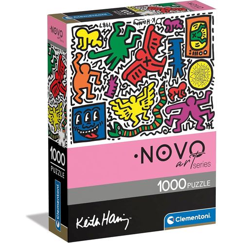 - 39756-Novo Art Series Puzzle Keith Haring-1000 Pièces-Puzzle Adulte,Divertissement Pour Adultes-Fabriqué En Italie