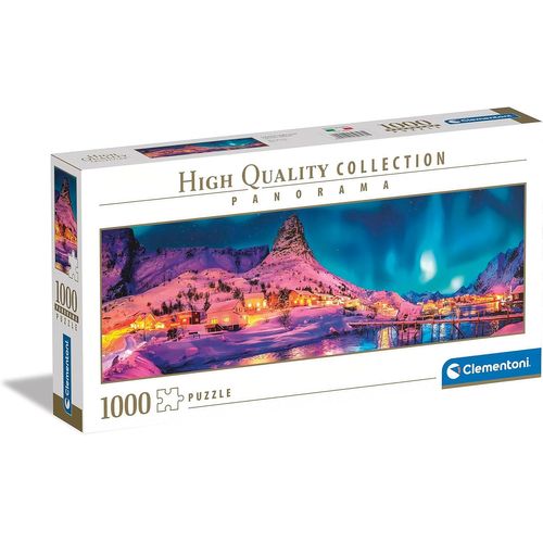 - Couleurs De La Nuit Sur Les Iles Lofoten-Puzzle De 1000 Pièces-Jeu De Patience Et De Réflexion-Format Panorama-Image Net-98x33cm-À Partir De 14 Ans
