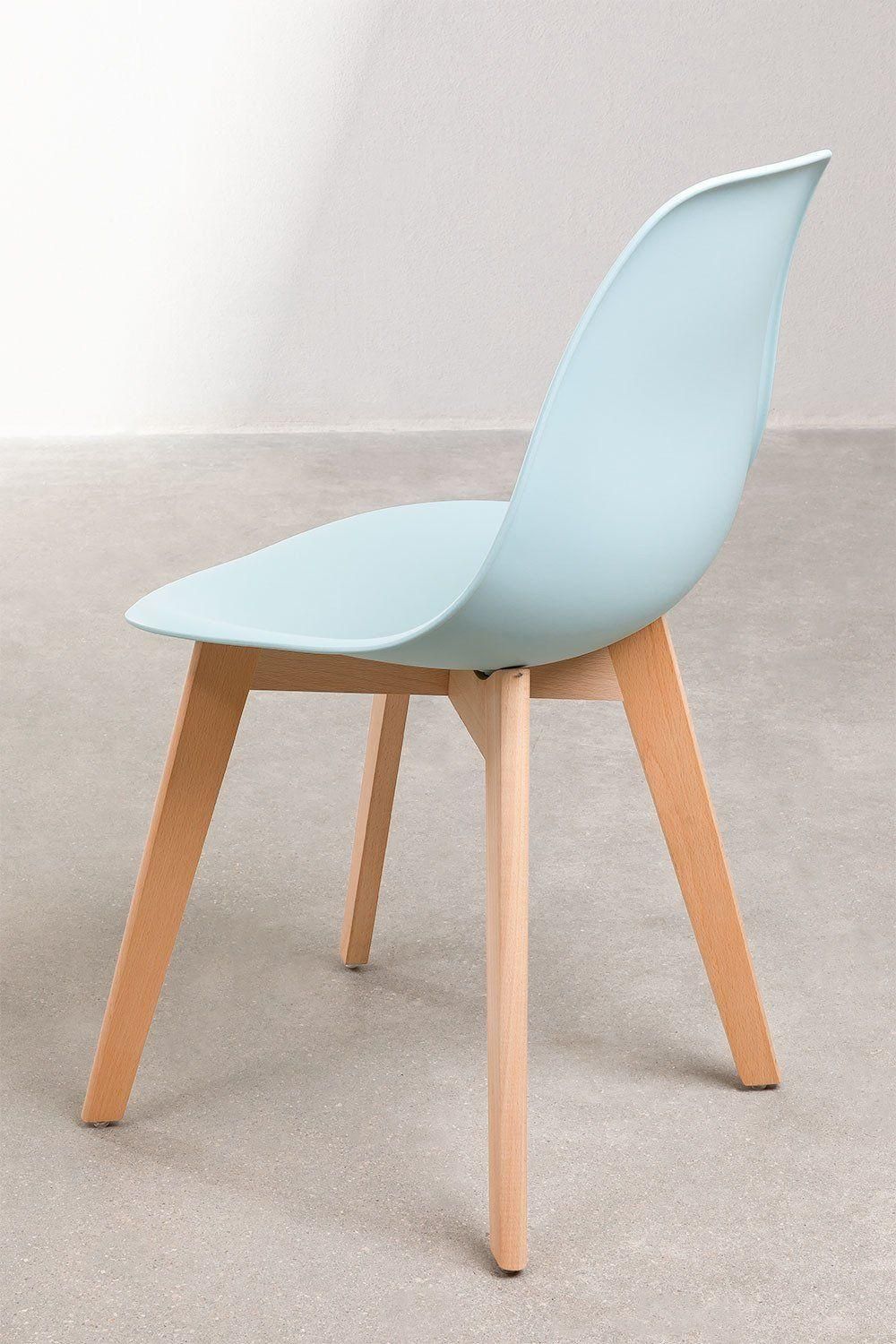 Chaise De Salle � Manger Nordique Scand Bleu Eau - 5