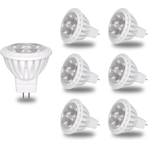 Ampoules Led Gu4mr11 Non Dimmables Lot De 6,Gu4 Led 12v 3w Remplace Les Lampes Halogènes 30w,Réflecteur,Blanc Chaud 2700k 540 Lm Ac/Dc 11 V-14 V,Culot Gu4.0