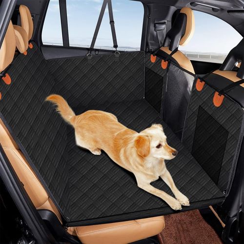 Drado Housse De Siège D'auto Pour Chien Banquette Arrière,Protection Coffre Voiture Chien Housse,Housse Voiture Chien,Universel 140 * 162cm Imperméable Et Antidérapant,Tissu Oxford(Noir)