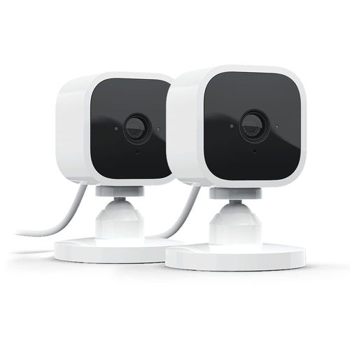 Mini|Caméra D'Intérieur Connectée Compacte À Brancher|Vidéo Hd 1080P,Vision Nocturne,Détection DeMouvements,Audio Bidirectionnel,Config. Facile,Fonctionne Avec Alexa|2 Caméras,Blanc