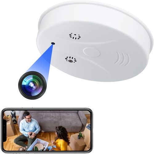 Caméra Espion,2,4G/5G WifiMini Caméra Cachée Détecteur De Fumée,Hd 1080PMicro Caméra Espion Wifi,Enregistreur Surveillance Sans Fil Avec Vision Nocturne Détection DeMouvement