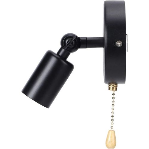 Appliquemurale Vintage E26/E27,Appliquemurale Avec Interrupteur À Tirette,Appliquemurale De Chevet Pour Couloir,Salle Àmanger,Chambre Et Bar 85-245v(Noir)
