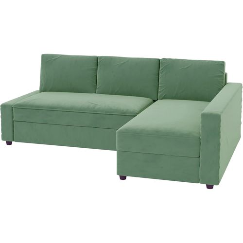 Housse De Canapé Uniquement. Housse De Canapé Friheten Résistante,Housse De Lit D'angle Compatible For Ikea Friheten.(Velours Vert Gauche Longue)