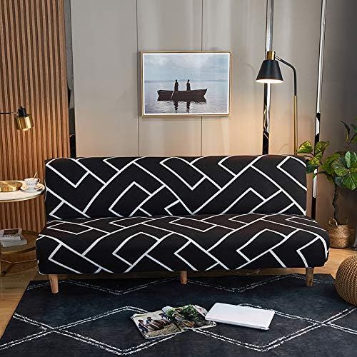 Housse De Protection De Canapé-Lit Sans Accoudoirs,De Futon En Élasthanne Extensible,Antidérapante,Élastique,Pliable,Pour Canapé-Lit 2 À 3 Places Sans Accoudoirs(Imprimé # 3266)