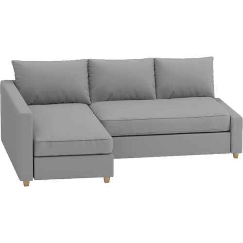 Housse De Rechange Durable Pour Canapé Friheten Housse Sectionnelle D'angle Pour Canapé-Lit Compatible For Ikea Friheten. Housses De Canapé Uniquement(Polyester Gris Clair Right Longer)