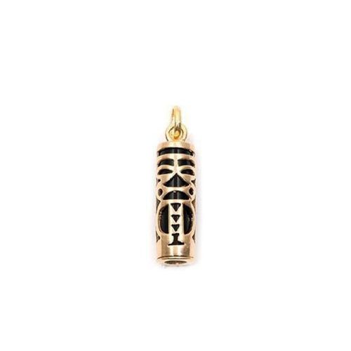 Pendentif Homme/Femme Tiki Tendresse & Onyx Plaqué Or 750/000